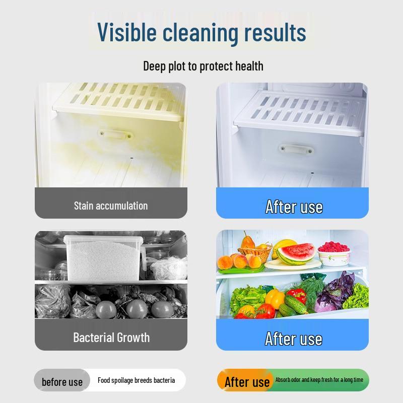 Newcomer Exclusive: 2-Pack Refrigerator Deodorizer & Cleaner - Eliminates Odors & Mold Stains with Free Shipping