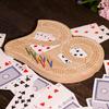 Wood Cribbage Cards Game Combines With Contemporary Appeal Strategy Cards Game To Improve Logics Skills Easy to Play