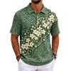 Men's Hawaiian Print Shirt Loose Fit Casual Short Sleeve for Everyday Wear
