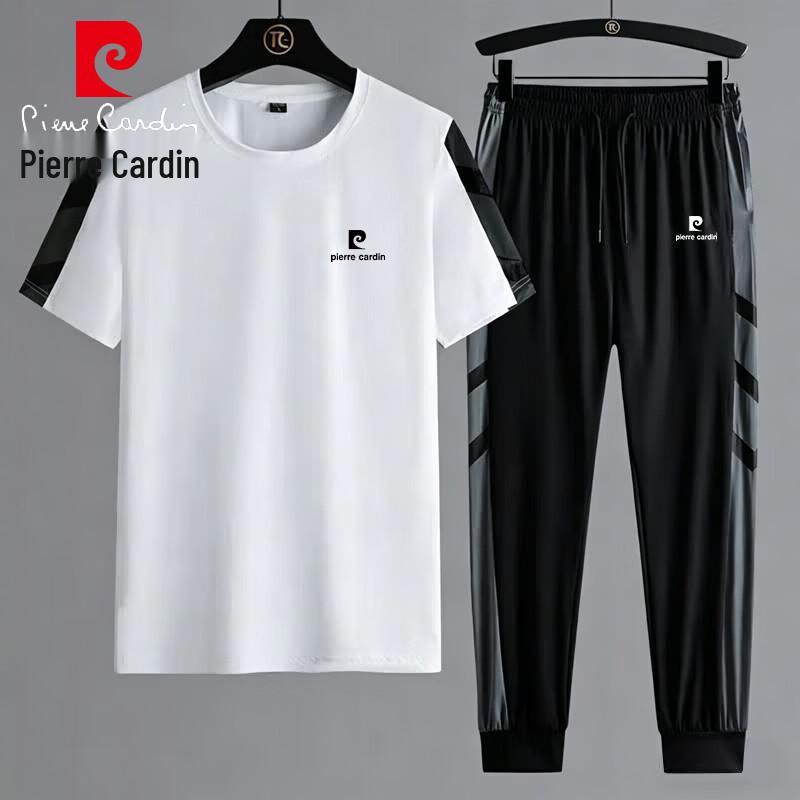 

Pierre Cardin Men s Summer Ice Silk Quick Dry T-Shirt & Long Pants Set 4XL