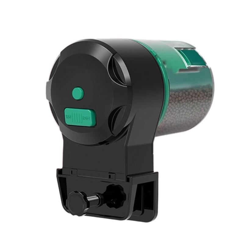 Automatic Fishes Food Dispenser Large Capacity Plastomer Tanks Timer Device for Home Office Aquariums Battery Operated