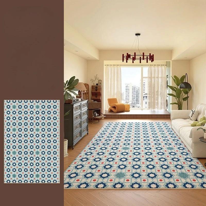 Geometriskt Mönster Matta Matta Heminredning Modern Stor Yta Golvmatta för Vardagsrum Soffområde Vardagsrumsinredning