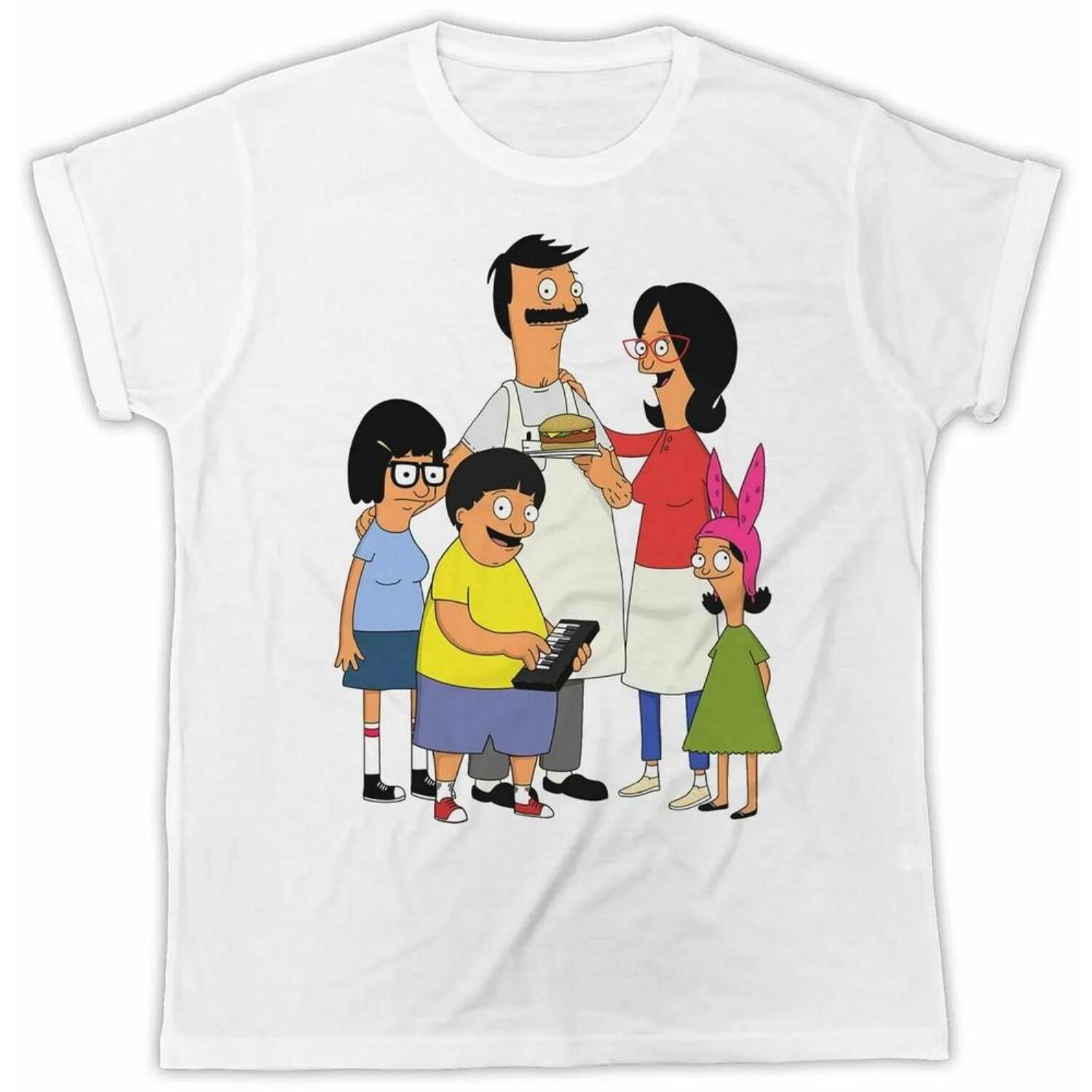 BOB S BURGERS T-Shirt Retro Cool Gift Tee Cartoon Funny TV UK Unisex T-Shirt S чёрный