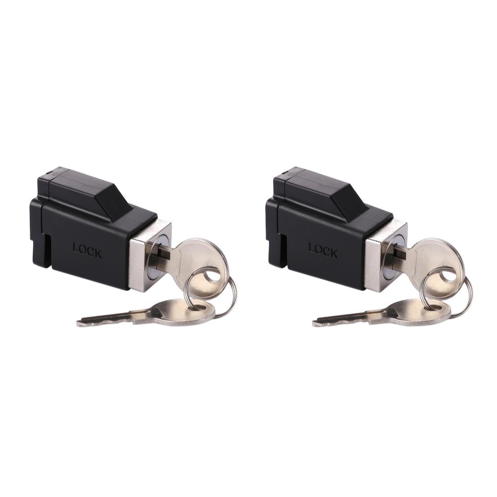 10-1Set Aluminum Alloy Window Locks with 2 Keys Door Window Limit Lock  Portable Practical Exquisite Convenient for Family Hotel