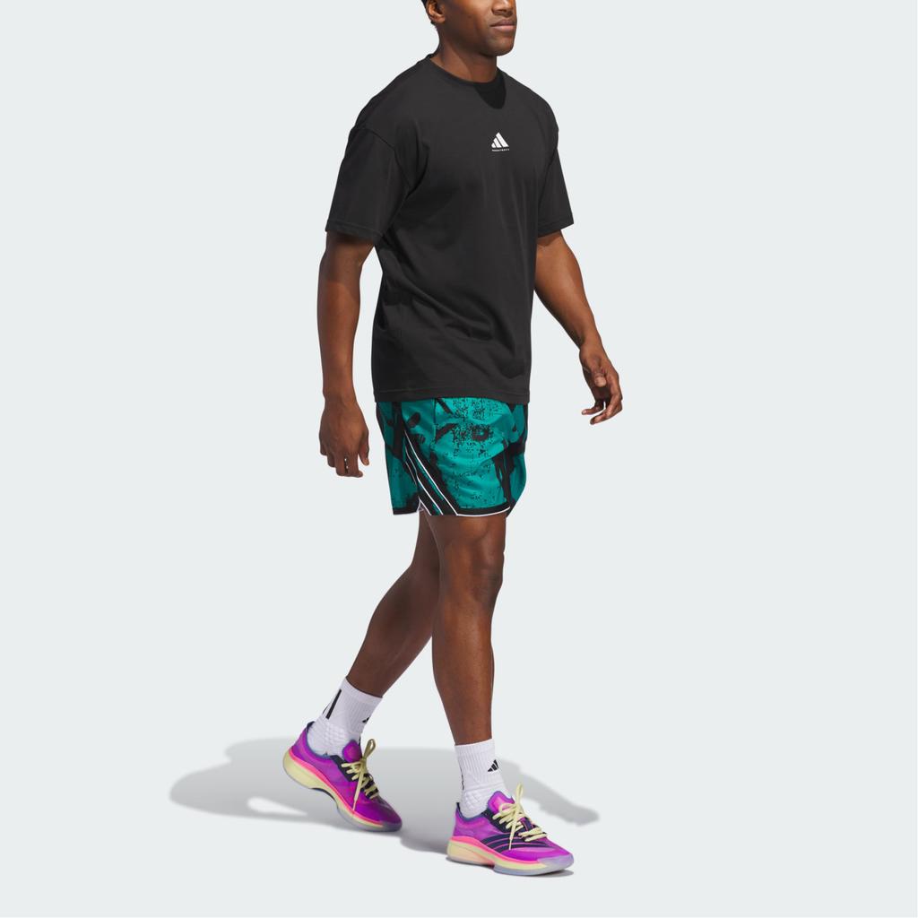 Adidas Select Foundation Logo Basketball Round Neck Pullover Short Sleeve T-Shirt Men T-Shirts Black White JN7116