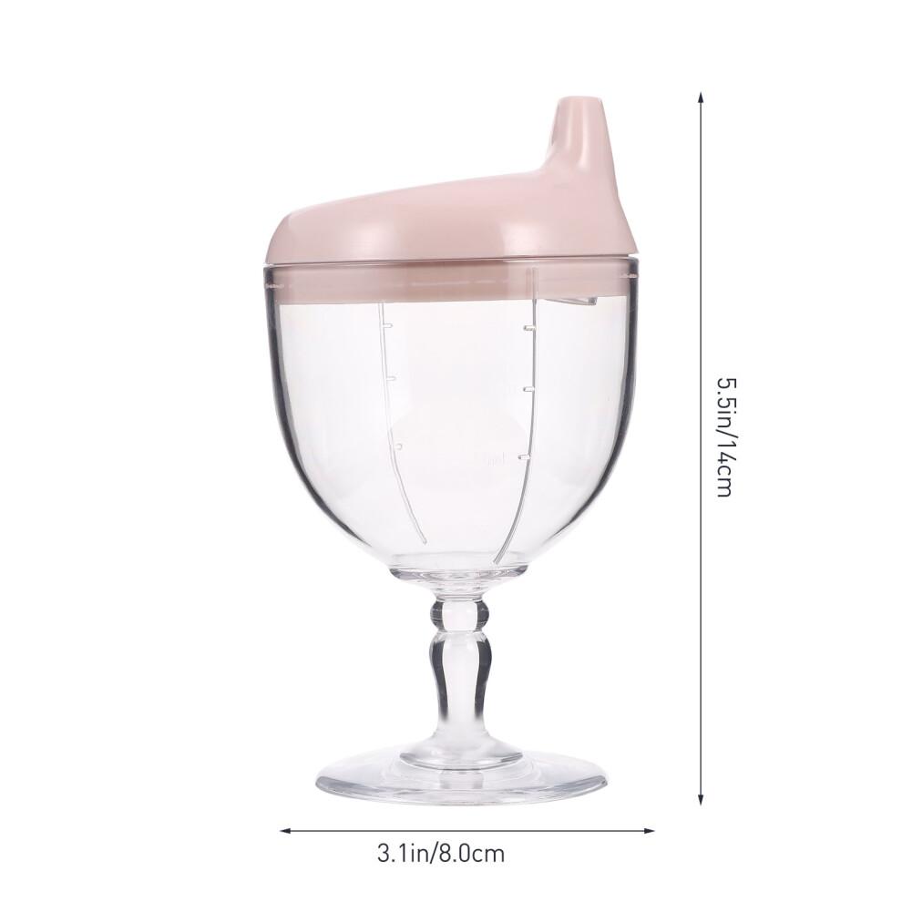 Childrens Reusable Plastic Cups Pink Pp 1pcs 5.7x3.14x3.14in