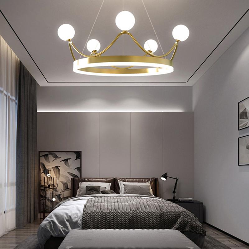 2024 New Modern Chandelier Crown Design LED Ceiling Lamp Creative Lighting for Living Room Bedroom Kids Luxury Lustres 220V 110V