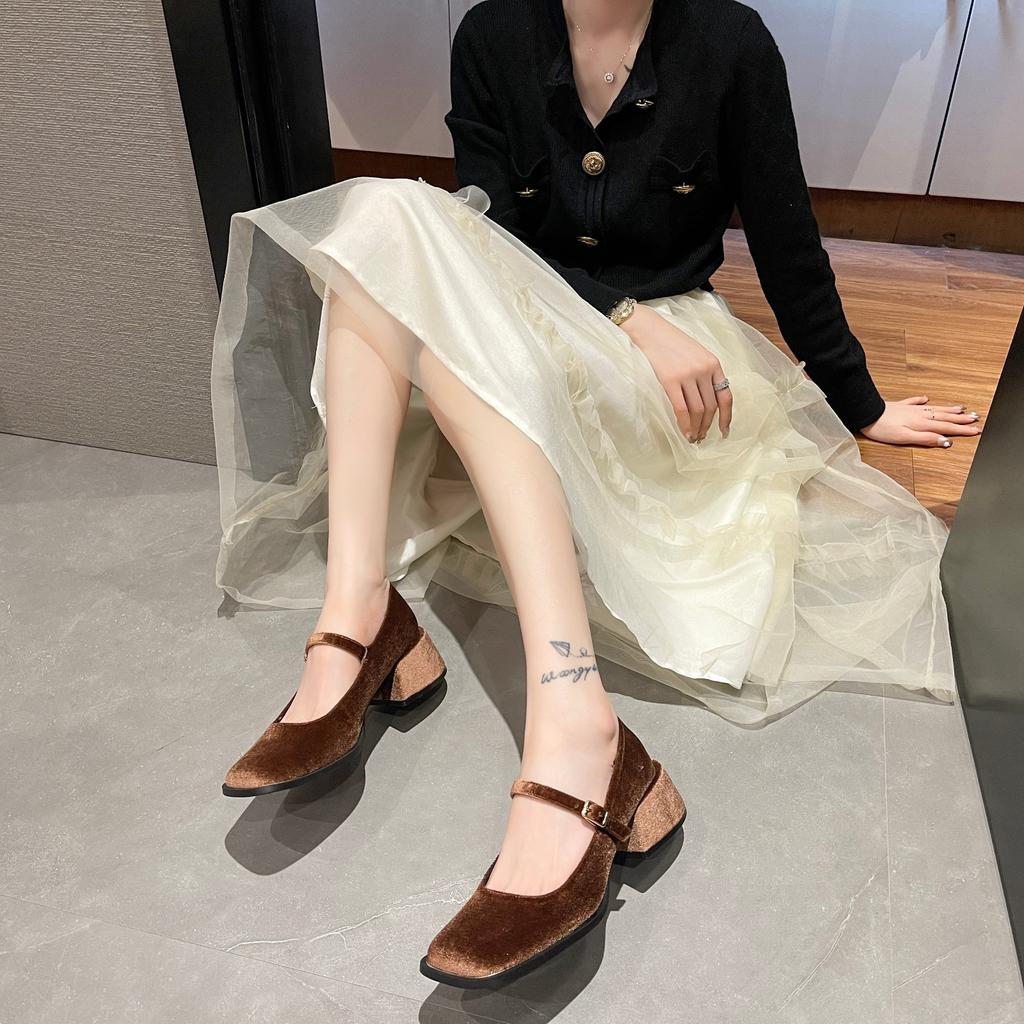 Fashion Women's Wedge Heels Thick-soled Clogs Round-shaped Pumps Casual Shoes Dating 2024 New Style Fashionable and Comfortable