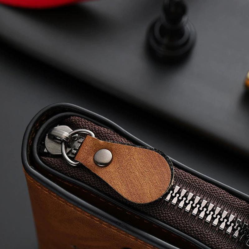New Zipper Three Fold Wallet Multifunctional Men Card Holder Casual Male Coin Purse ID Card Holder Business Clutch Bag