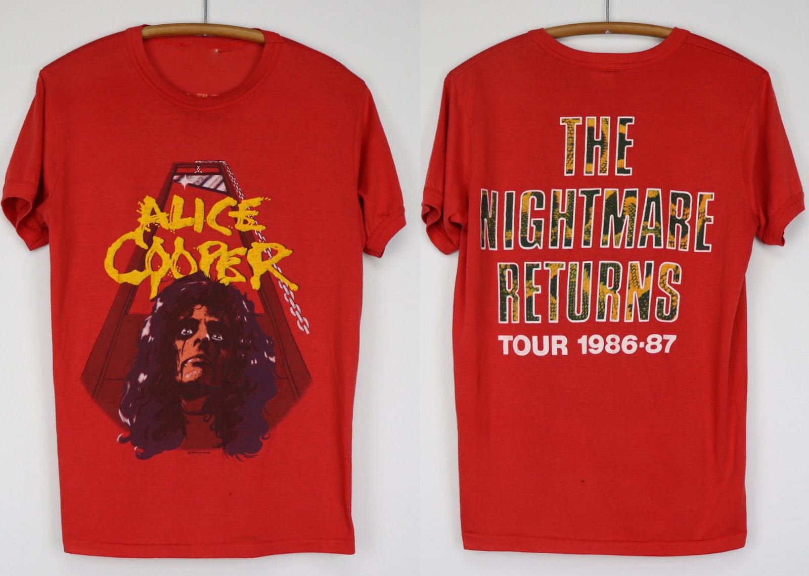 vintage 1986 Alice Cooper The Nightmare Returns Tour Shirt XXL