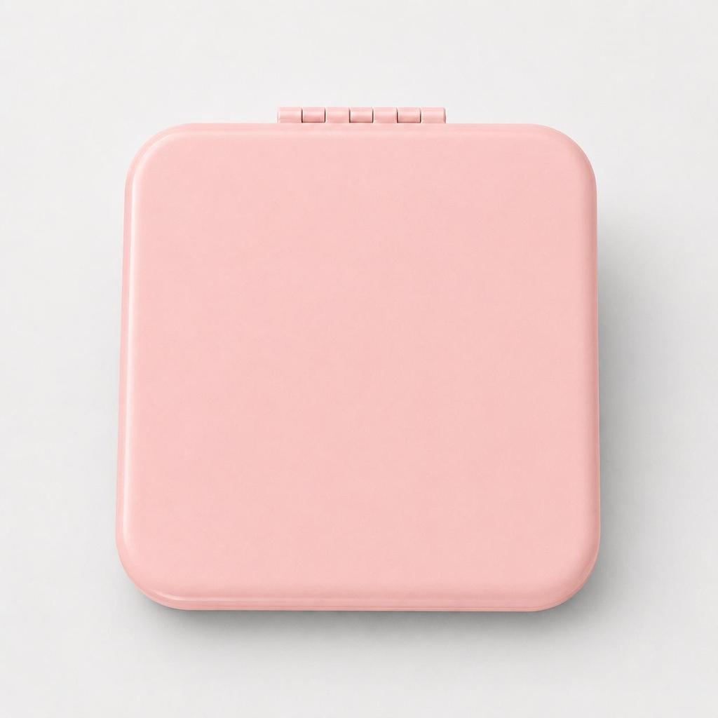 Espejo de Maquillaje Portátil de Acero Inoxidable de Doble Cara - Compacto, Plegable e Ideal para Residencias de Estudiantes
