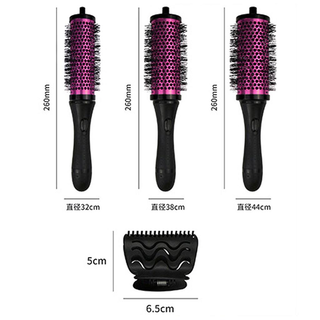 6 Pcs Round Hair Brush Set Detachable Ergonomic Handle Soft Nylon Teeth Round Hair Comb Set