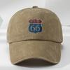 Vintage Route 66 Baseball Cap for Men Women, Retro Distressed Dad Hat, Adjustable Road Trip Snapback Sun Cap