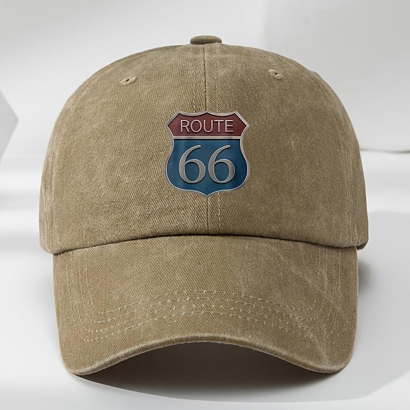 

Vintage Route 66 Baseball Cap For Men Women, Retro Distressed Dad Hat, Adjustable Road Trip Snapback Sun Cap Adjustable
