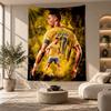 Decorative Tapestry,Cristiano Ronaldo Printed Wall Art, Lightweight Wall Hanging For Bedroom Background