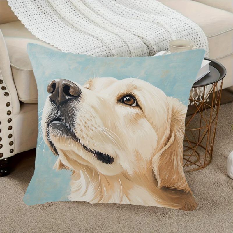 Golden Retriever Throw Cushion Covers Chair Living Room Pillowcase Cozy Zipper Sofa Pillow Covers Bedroom Indoor Home Decor