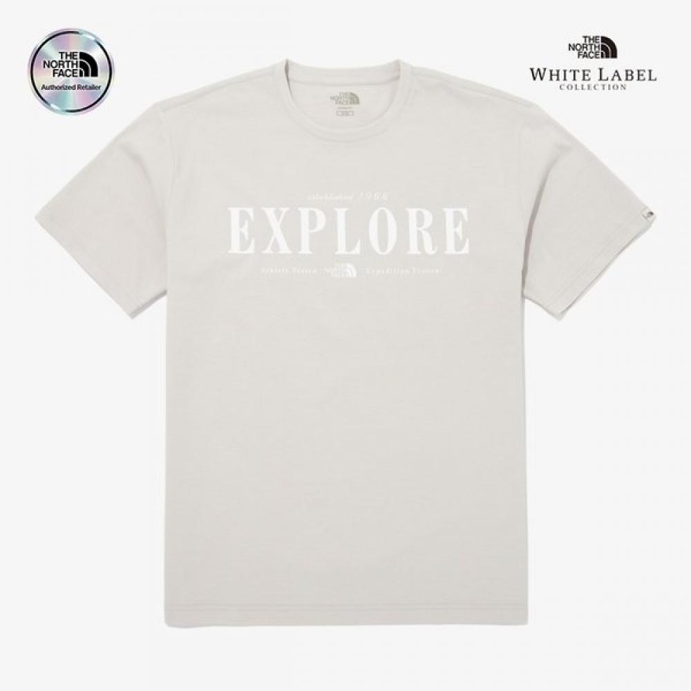 The North Face Explore Short Sleeve Round Tee White Whs 85
