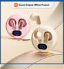 Xiaomi X19-TWS Wireless Bluetooth Earphones Leather Texture Round Charging Case LED Digital Display Semi In-ear Wireless Earbuds Touch