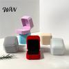Pocket-sized Ring Box Velvet Box, Small Portable Jewelry Gift with Soft Firm Lock Lining Anti-Scratch Design, Case for Wedding, Engagement,