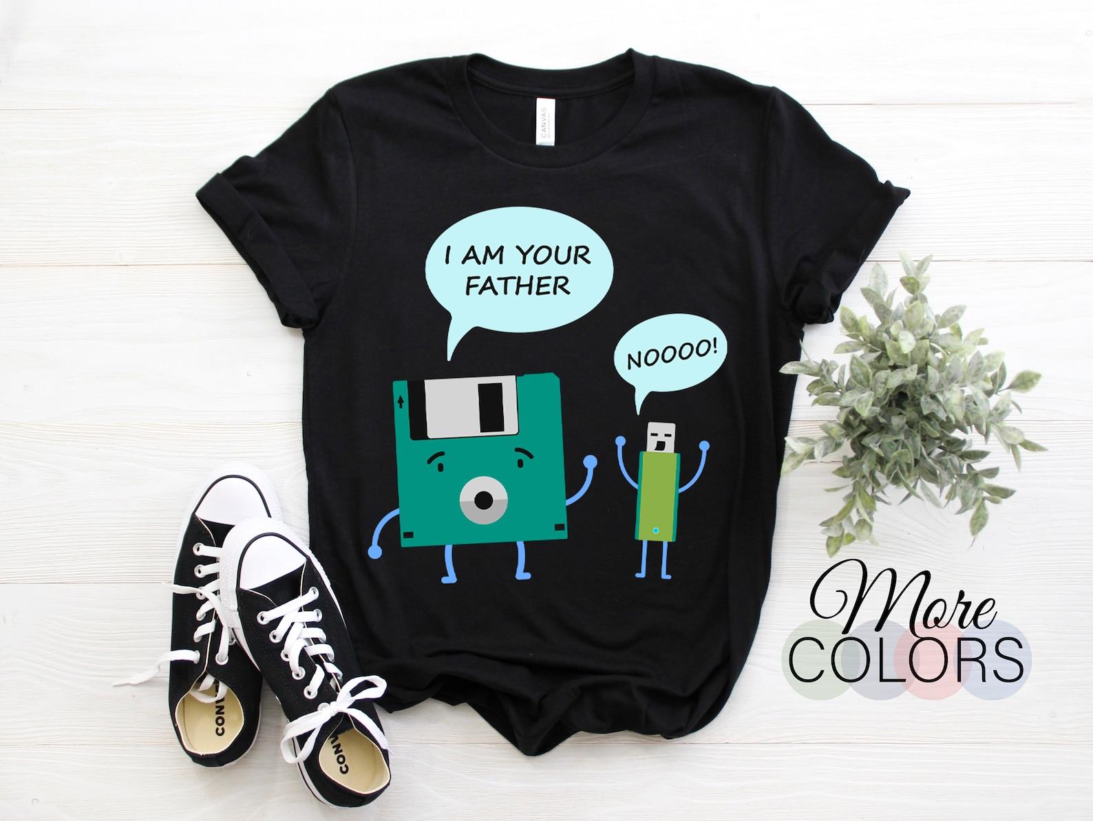 USB Floppy Disk I Am Your Father T-shirt, Geek Gifts Tshirt, Funny Geek Computer Nerd Tee Gift Shirt, Programmers Perfect Birthday IT Gift 130