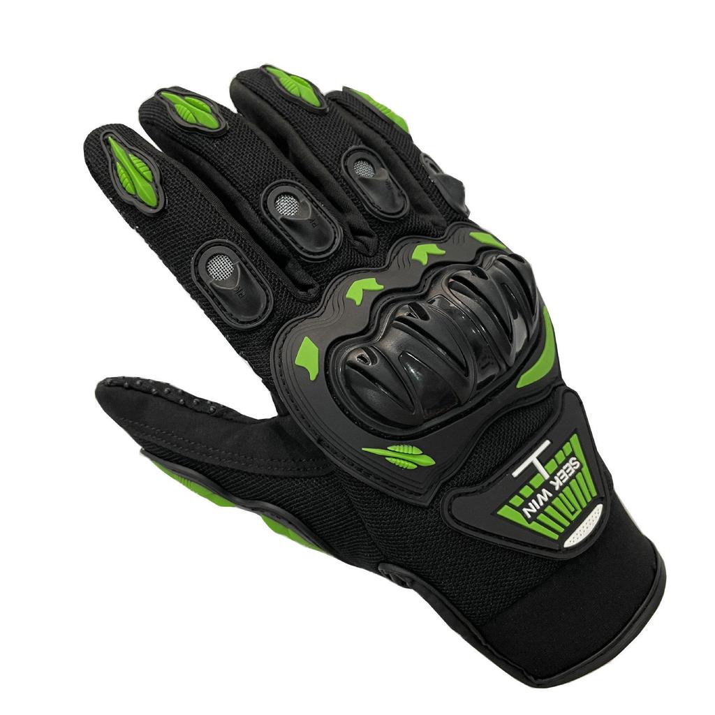 Luvas Antiderrapantes de Toque com Dedos Inteiros para Motociclismo e Corrida para Off-road, Equitação e Veículos Elétricos