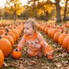 Baby Halloween Romper with Hooded Heart Embroidery and Horns - Fall Winter Zipper