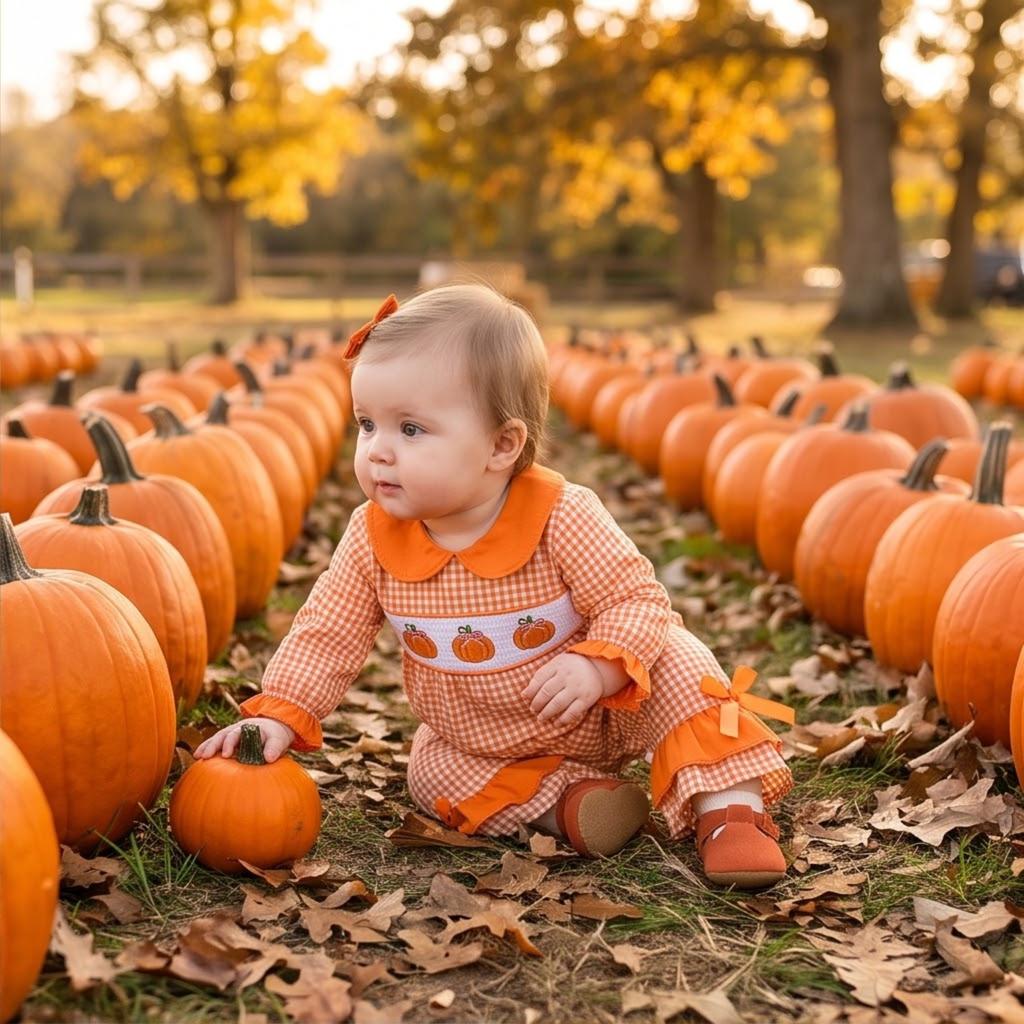 Baby Halloween Romper with Hooded Heart Embroidery and Horns - Fall Winter Zipper