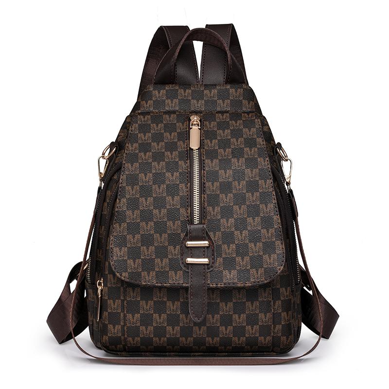 Print-Rucksack Damen-Rucksack aus weichem Leder, vielseitig verwendbar, Umhängetasche, Reiserucksack für Damen