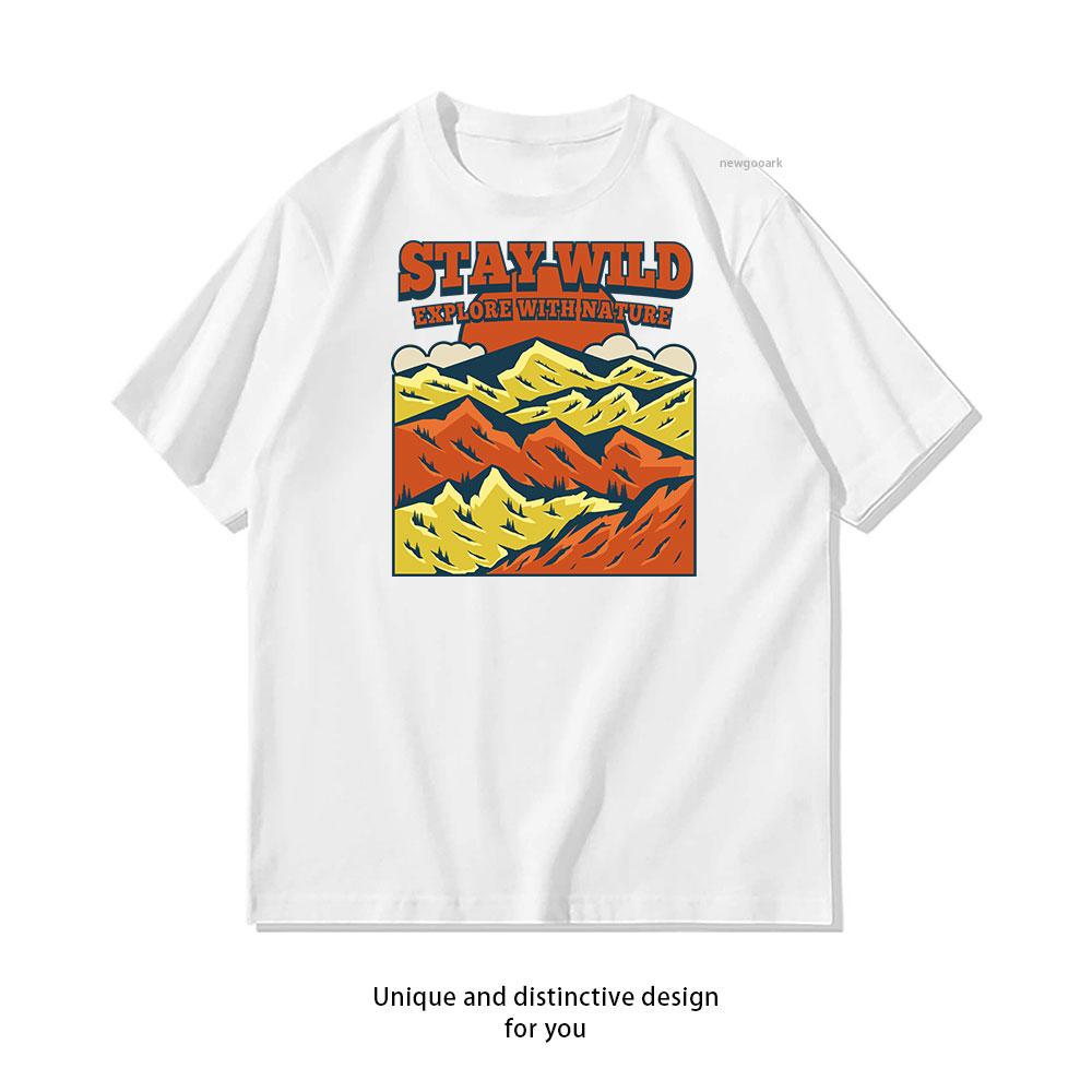 

Explore Wild Nature cotton T shirt Unisex Adult couple streetwealtops tee Short sleev Casual 4XL