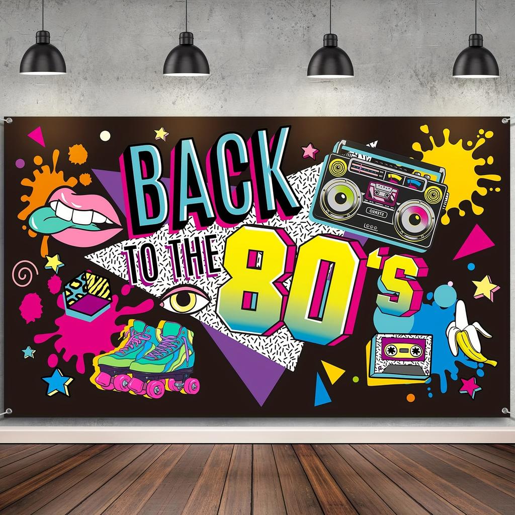 Retro Theme Party 80s Style Photo Decor Background Cloth Living Room Bedroom Background Cloth