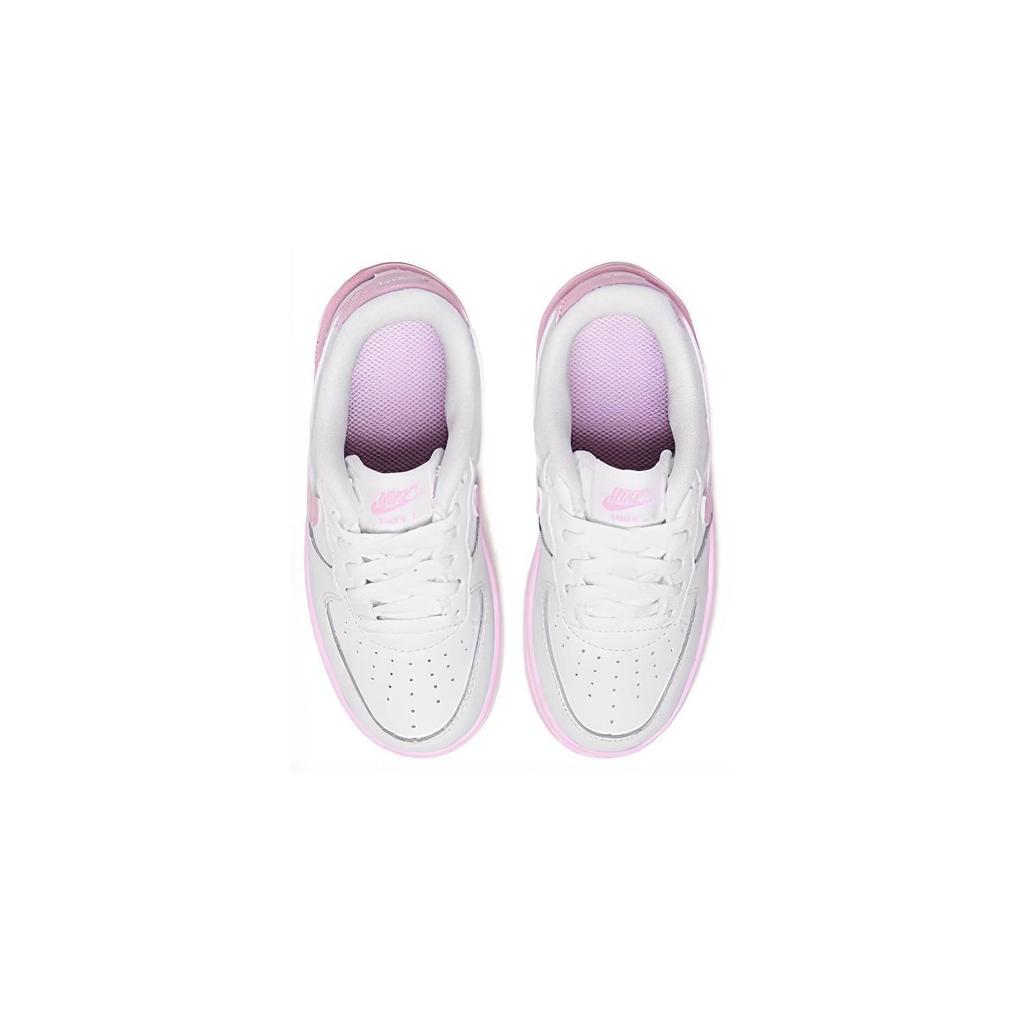 Nike Air Force 1 Comode Scarpe da Skateboard Basse Rosa Bianco Bambini Età 3 7 Anni CZ5900-100