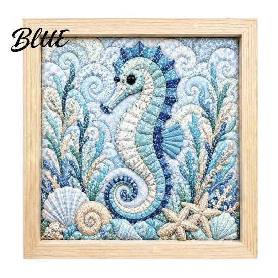 No Sew Quilt Art No-Sew Japanese Fabric Kit DIY Mosaic Kits for Adults Beginners Quilted Wall Collage Craft with Frame & Tools Kits Gifts