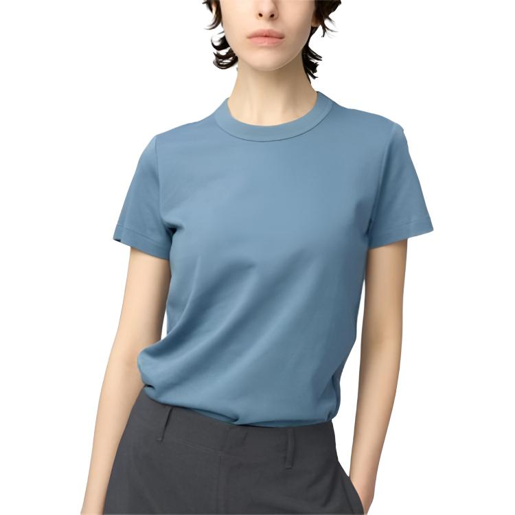 Uniqlo Short Sleeve Solid Color Crew Neck Pullover T-Shirt Women Tops 483456-64