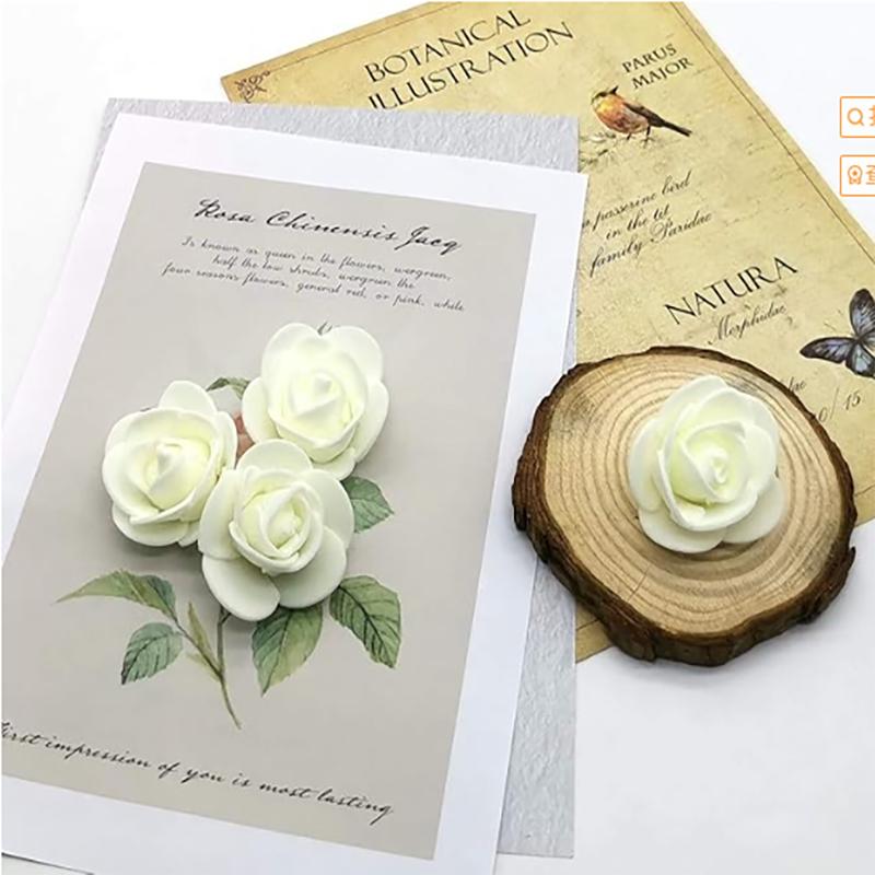 50~500Pcs 3.5cm PE Foam Rose Head Artificial Flower For Wedding Birthday Party Home Decor DIY Bear Rose Valentines Day Gifts