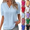 Summer Hollow Short Sleeved Tops Fashionable Ladies