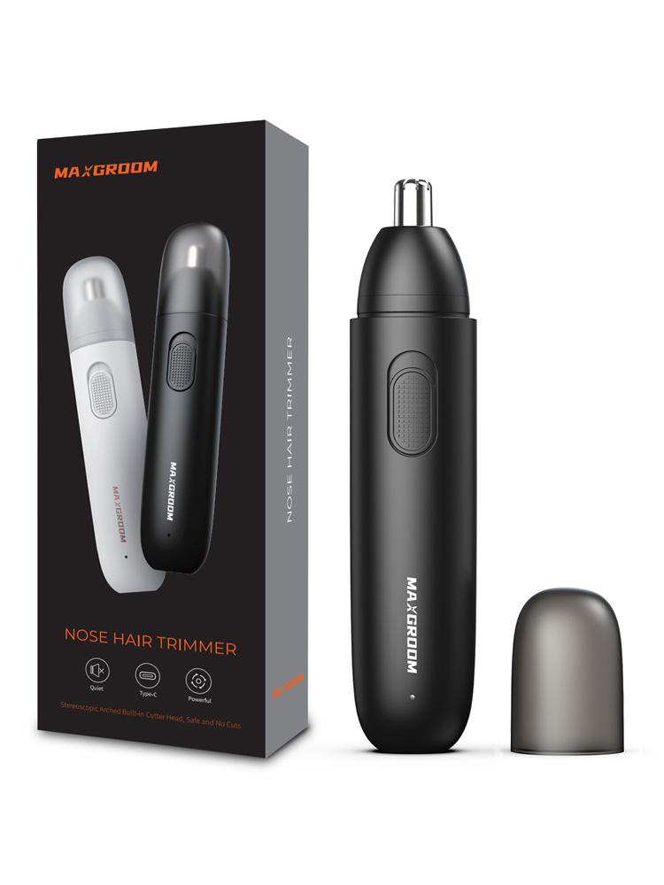 

MAXGROOM Nose Hair Trimmer for Men Rechargeable 360 Rotating Dual-Blade Electric Shaver Eyebrows Nose Hair Trimmer Painless Safe чёрный