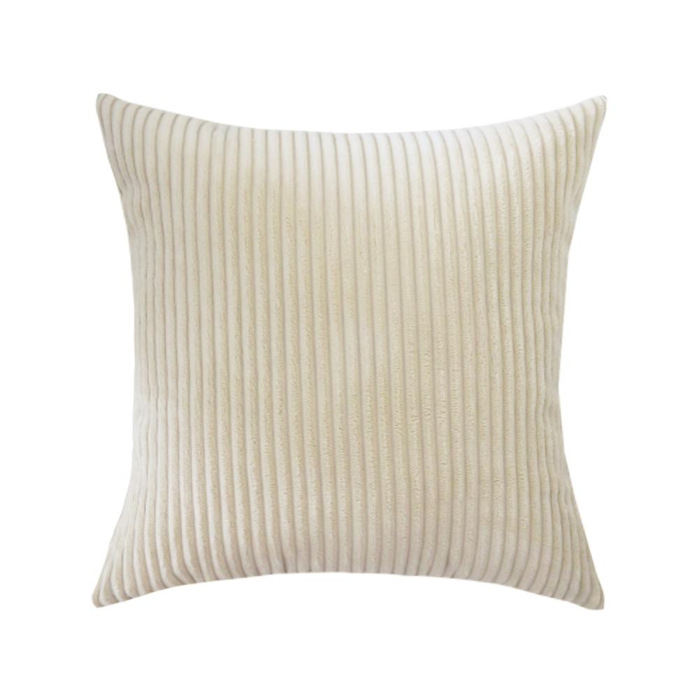 Supersoft Corduroy Cushion Cover Solid Striped Throw Pillow Covers Decorative Pillow Case for Sofa Bed Living Room Decoration