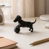 Creative Desk Accessories Mini Dachshund Football Figurine, Matte Black 3D Printed Statue, Statue Modern Style Minimalist Ornament for Home