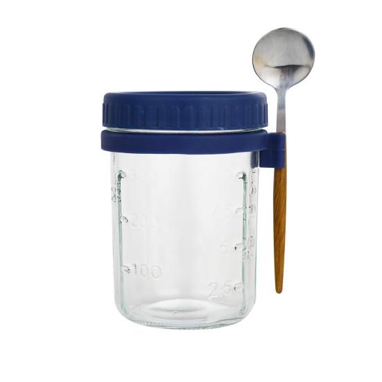 6Pcs Overnight Oat Containers with Lids Food Grade BPA Free Heat-Resistant Glass Mason Jars Airtight Leak-Proof Overnight Oats Jars