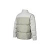 Anta Spliced Zipper Stand Collar Warm Long Sleeve Down Jacket Men Outerwear Light-Gray-Green 152347934-3