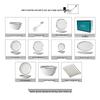 Elegant Hammered Silver Edge Ceramic Bowl & Plate Set - Perfect Housewarming Gift