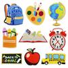 Kids' Cartoon Embroidery Patches – Kindergarten School Bus Design with Hot Melt Adhesive
