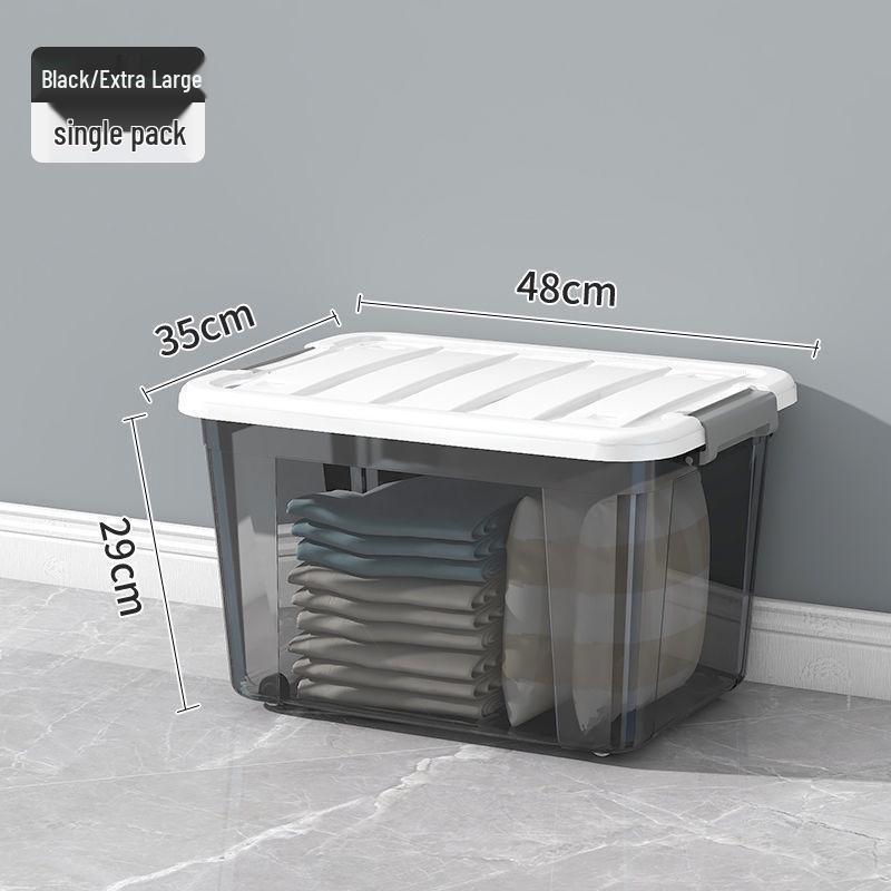 Large Transparent Storage Bin for Toys, Clothes, and Snacks