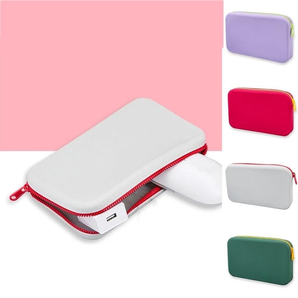 Large Capacity Square Cosmetic Bag Contrasting Colors Coin Purse Sanitary Napkin Storage Bag  Men