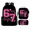 Cartoon Brainrot-Themed Backpack Crossbody Bag Pencil Case School Kids Ages 10-12
