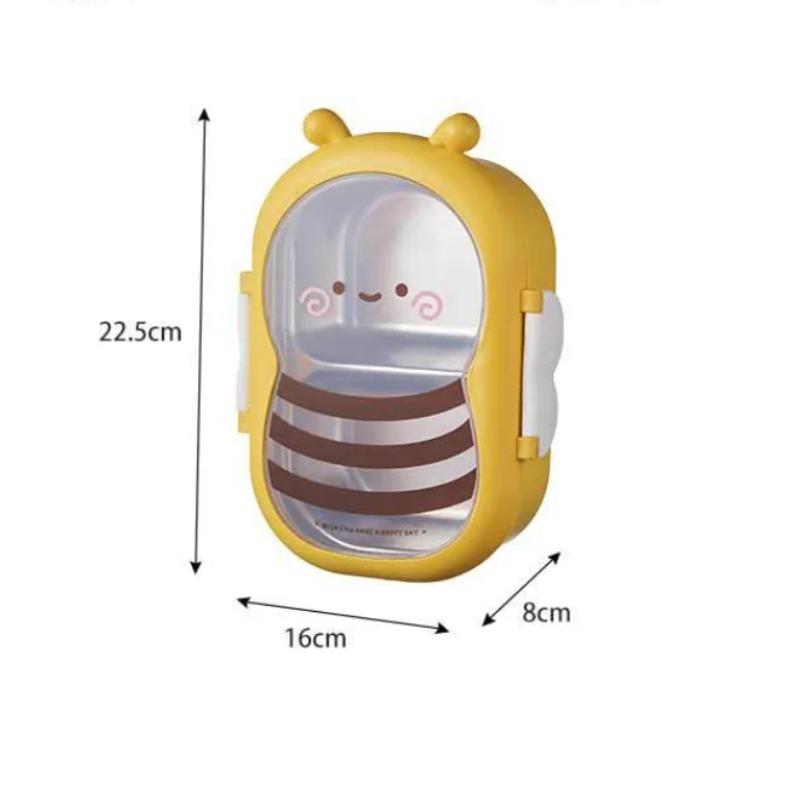 

Милая пчелка школьный ланч-бокс походная посуда портативный ланч-бокс из нержавеющей стали кемпинговый контейнер для еды на пикнике коробка для бенто 2&800ml