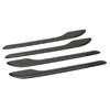 4pc Carbon Fiber Side Door Push Handle Decoration Cover Trims For 17-up Tesla 3