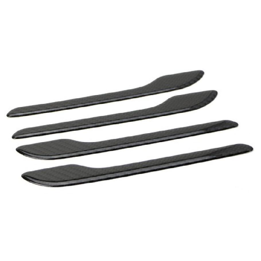 4pc Carbon Fiber Side Door Push Handle Decoration Cover Trims For 17-up Tesla 3