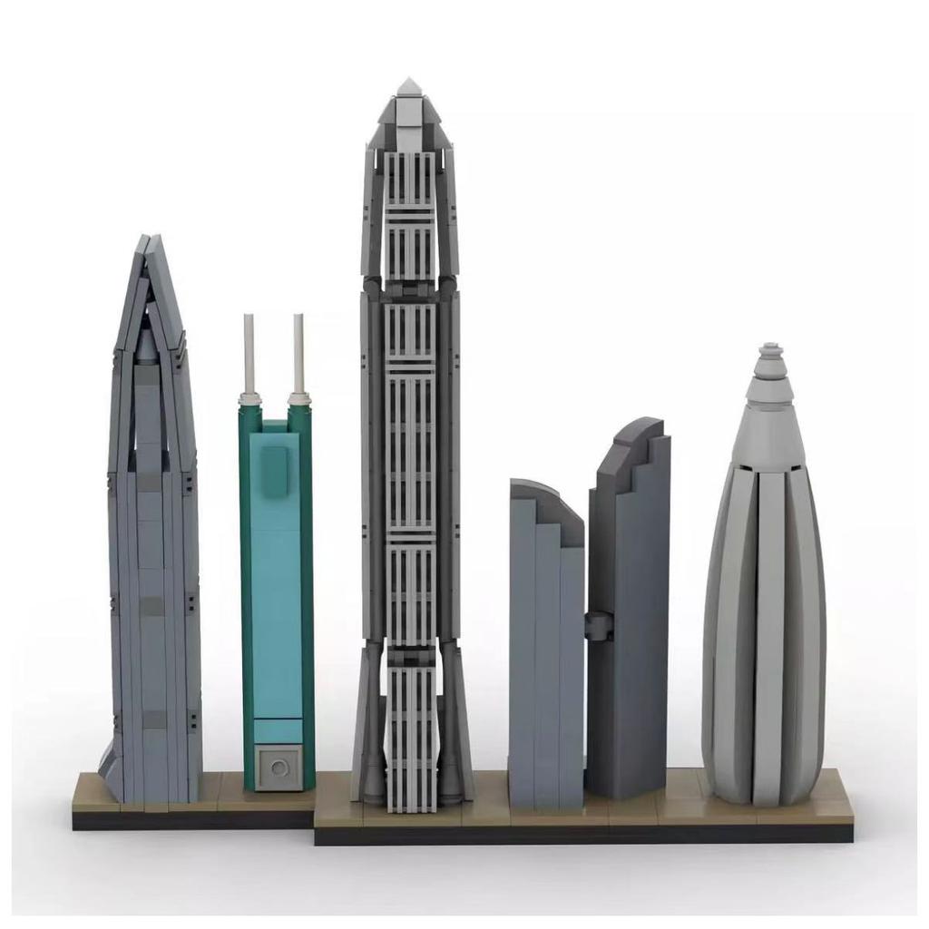 MOC Puzzle Toy Building Blocks Decoration Shenzhen Skyline Creative Street View Urban Architecture Series Children's Puzzle Mode