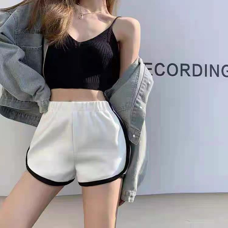 Women s High Waist A-Line Fitness Running Shorts - Summer Casual Plus Size Wide Leg Pants L